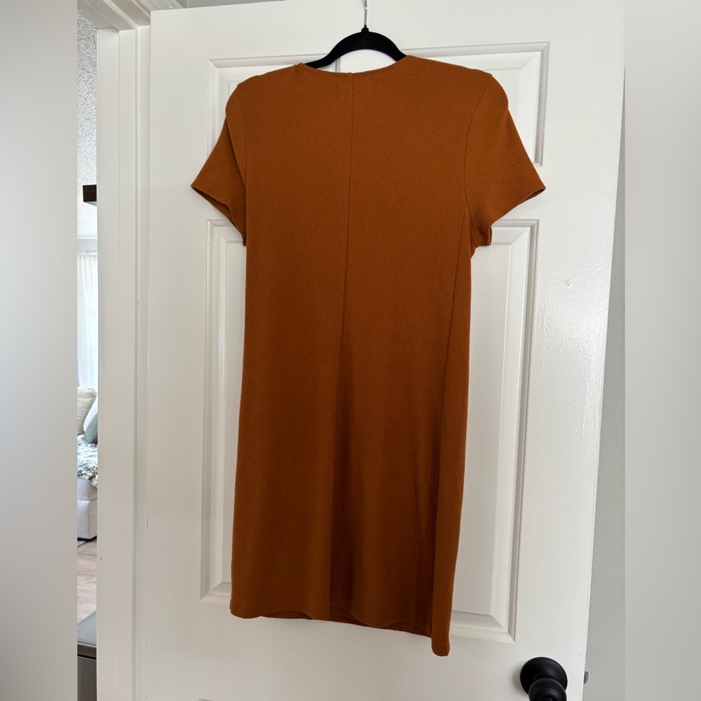 Madewell Rust Wrap Tie Mini Dress - Size M - NWOT - Picture 7 of 7